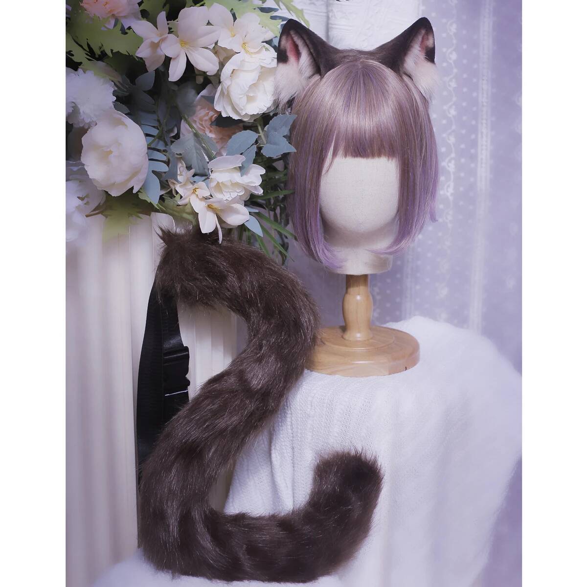 Anime Cosplay Cat - MMGG New Siamese Brown Cat Neko