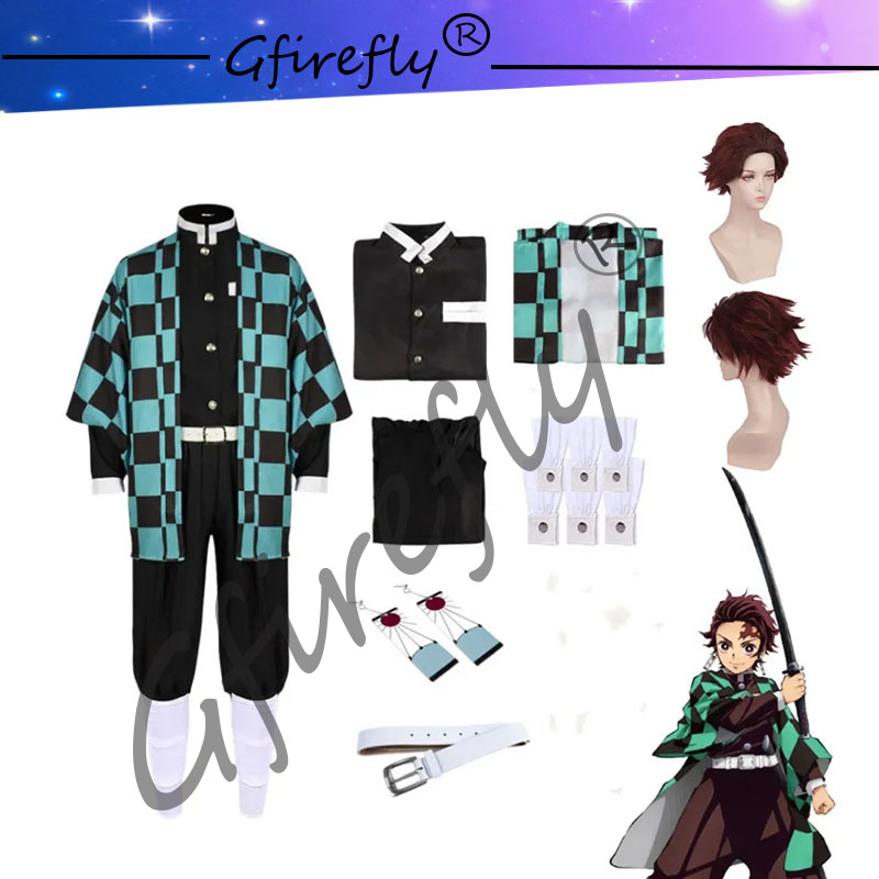 Kamado Tanjirou Cosplay Costum - مراجعة Anime Cosplay With Mask وسعره