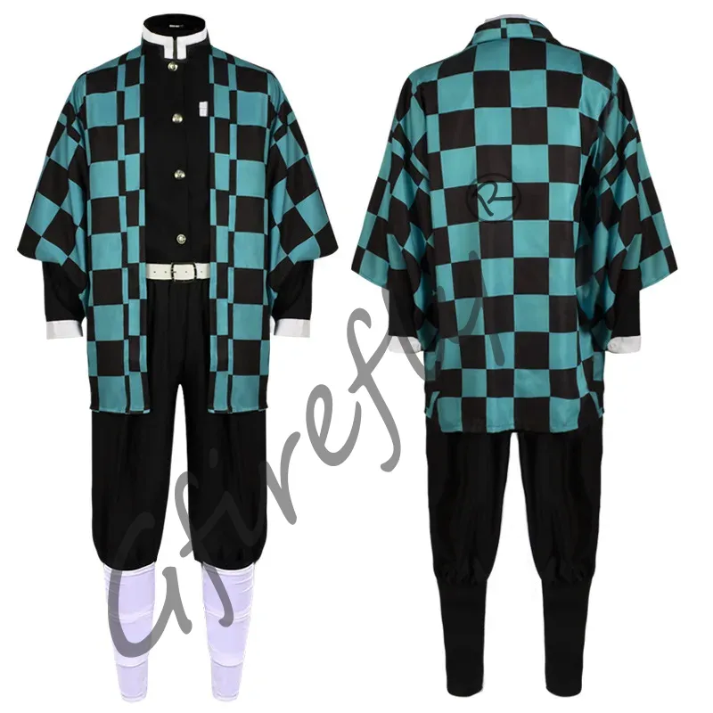 Kamado Tanjirou Cosplay Costum - مراجعة Anime Cosplay With Mask وسعره