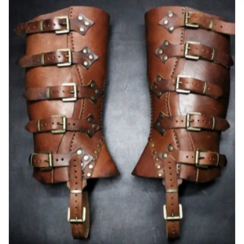 Medieval Leg Shin Guards Knigh - مراجعة Anime Cosplay Armor وسعره