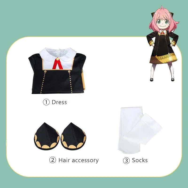 Kids Adults Anya Forger Cospla - مراجعة Spy Family Outfit وسعره