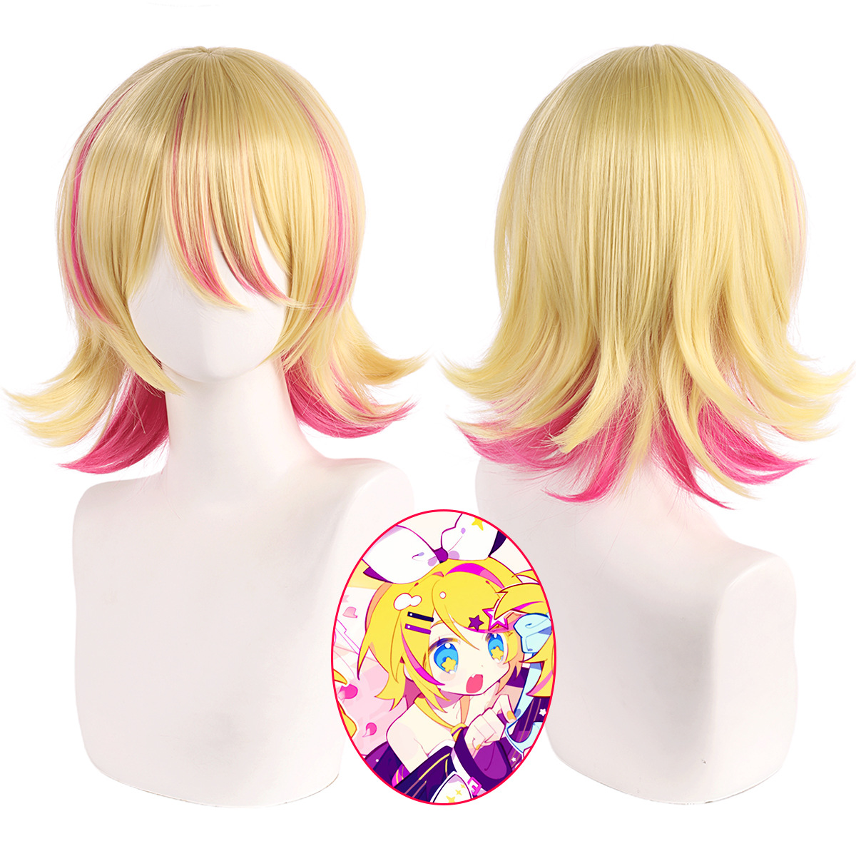 Synthetic Cosplay Wig Short Bl - مراجعة Anime Cosplay Duo وسعره