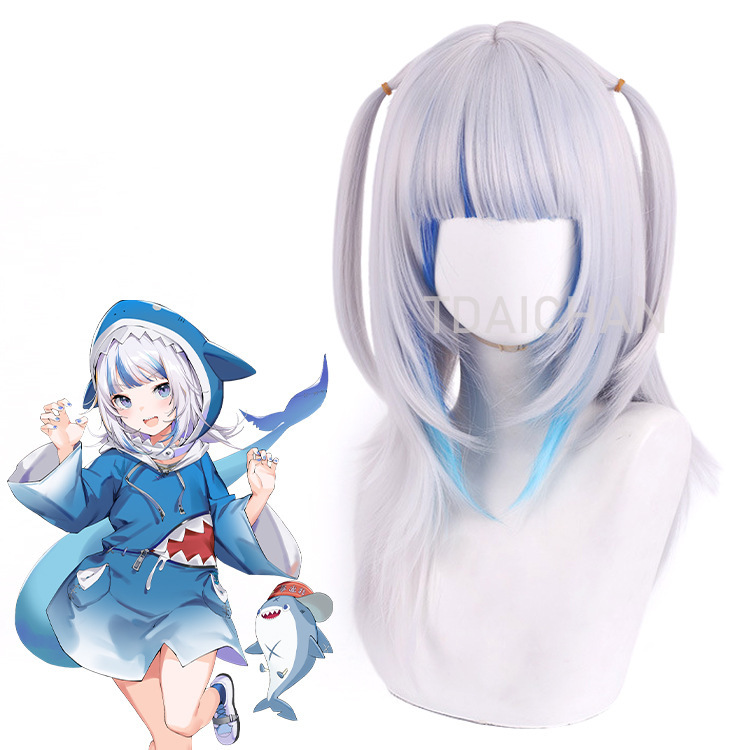 2025 Gawr Gura Cosplay Wig Whi - مراجعة Anime Cosplay Event 2025 وسعره