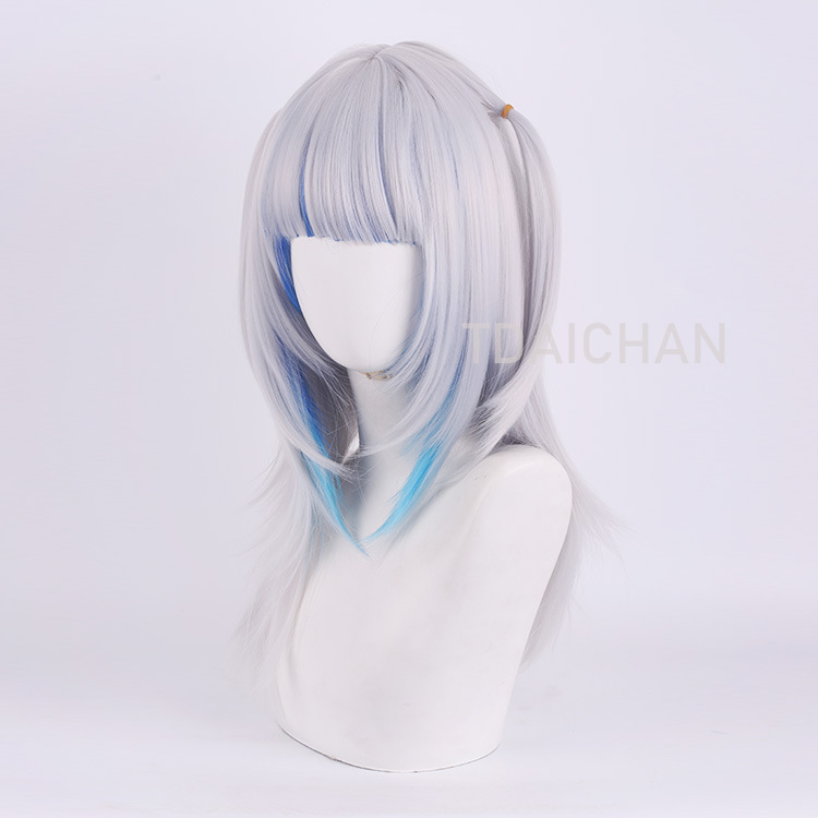 2025 Gawr Gura Cosplay Wig Whi - مراجعة Anime Cosplay Event 2025 وسعره