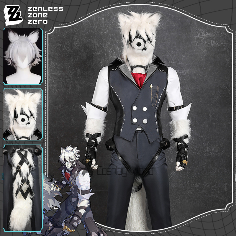 Von Lycaon Cosplay Costume Wig - مراجعة Anime Cosplay With Mask وسعره