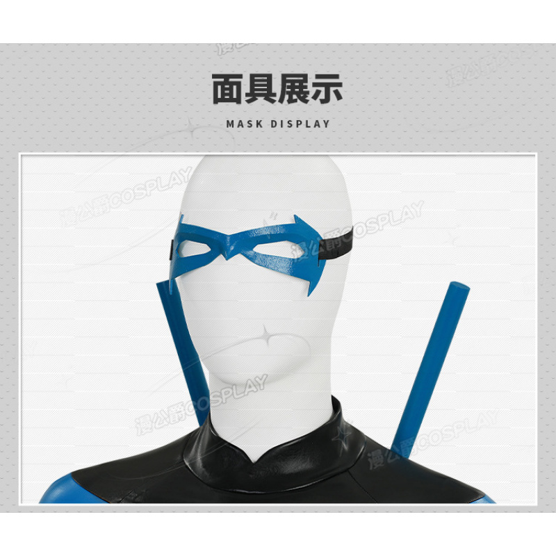 New Robin Nightwing Cosplay Co - مراجعة Anime Cosplay With Mask وسعره