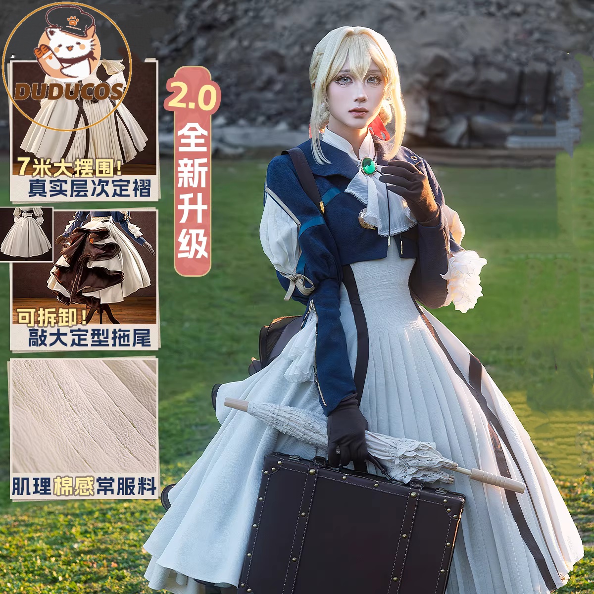 INSTOCK Violet Evergarden Cosp - مراجعة Anime Cosplay Outfits For Women وسعره