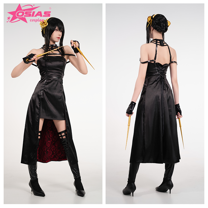 OSIAS Yor Forger Cosplay Costu - مراجعة Anime Cosplay Yor Forger وسعره