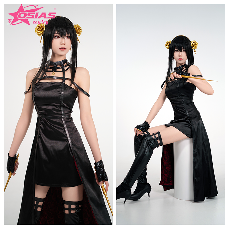 OSIAS Yor Forger Cosplay Costu - مراجعة Anime Cosplay Yor Forger وسعره