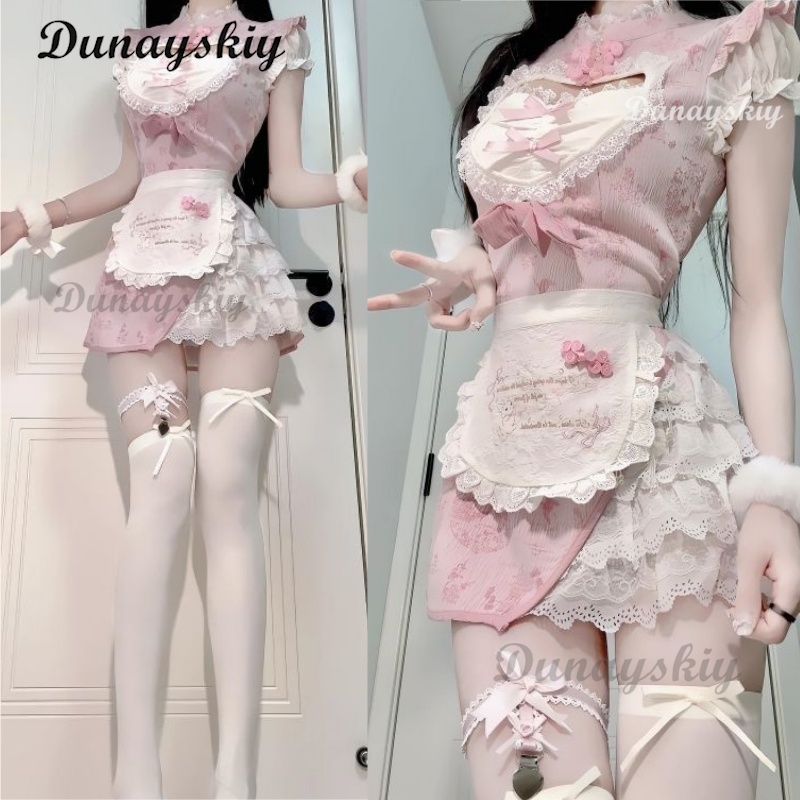 2025 New Pink Modern Cheongsam - مراجعة Anime Cosplay Event 2025 وسعره