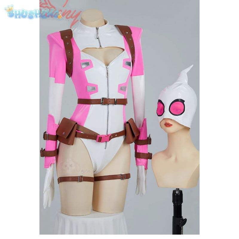 Gwen Superhero Cosplay Costume - مراجعة Anime Cosplay With Mask وسعره